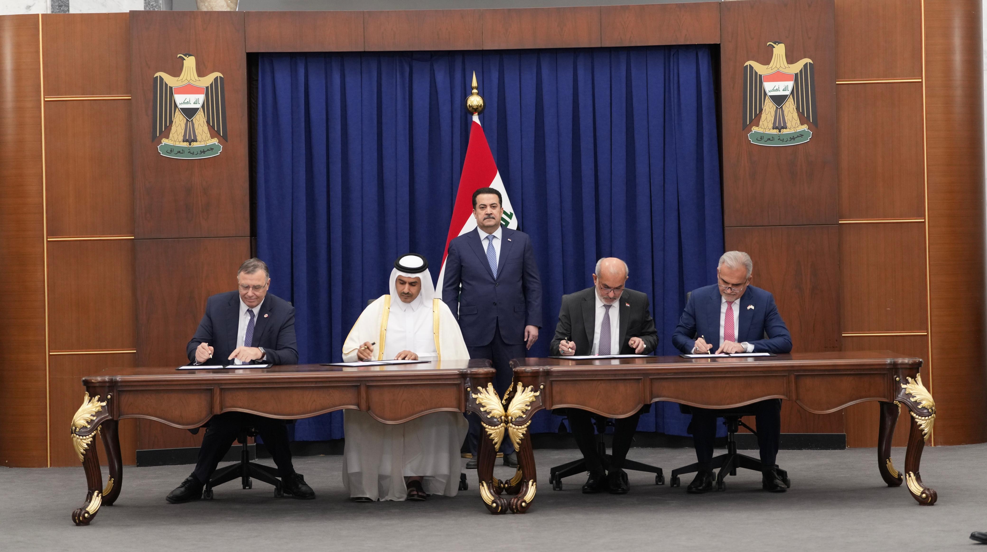 Basra is the focus of work.. An Iraqi-Qatari-French agreement to develop the Artawi field and gas projects