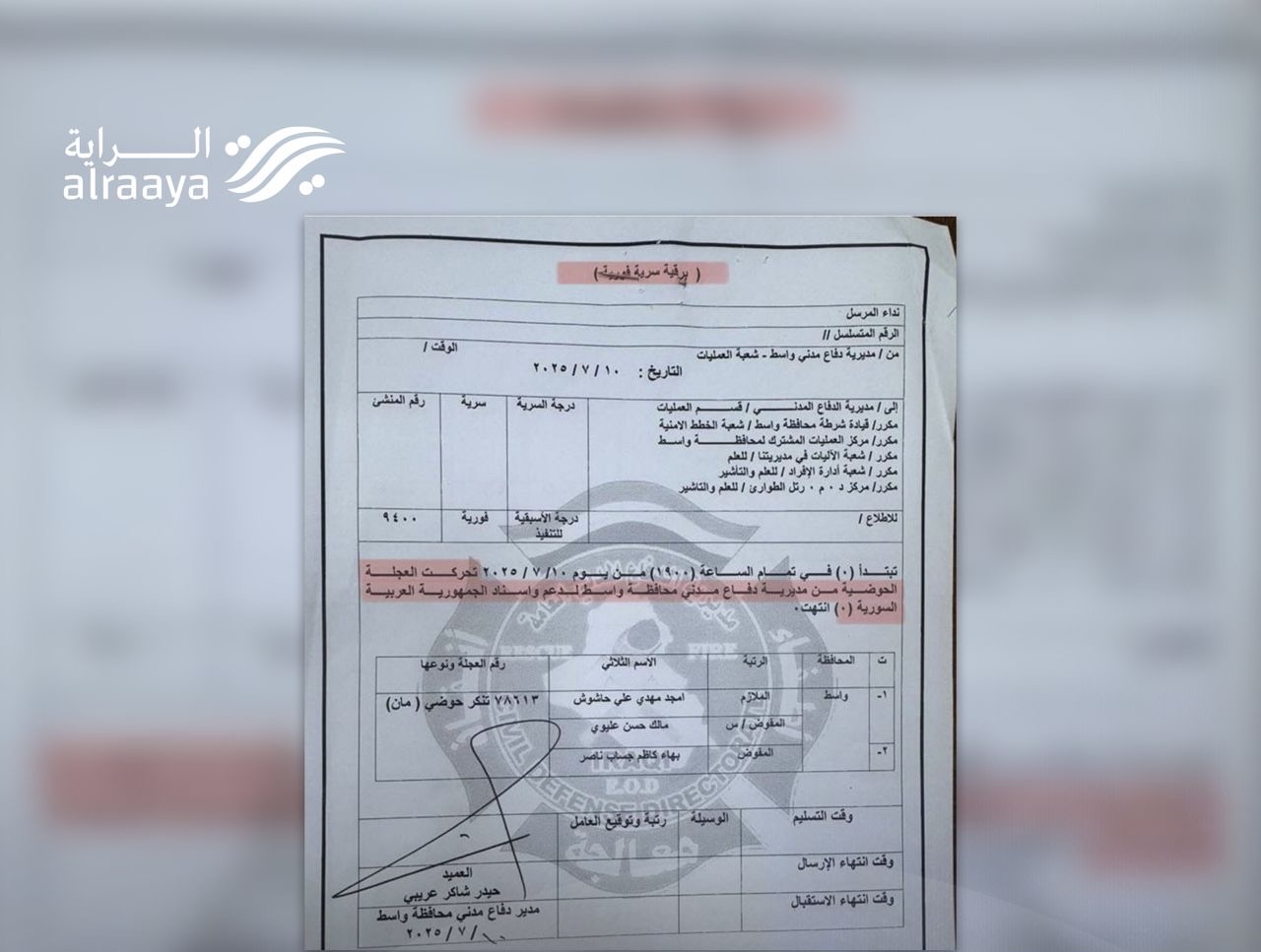 طالعات لسوريا.. برقية سرية تكشف سبباً فاقم خسائر الأرواح في حريق الكوت