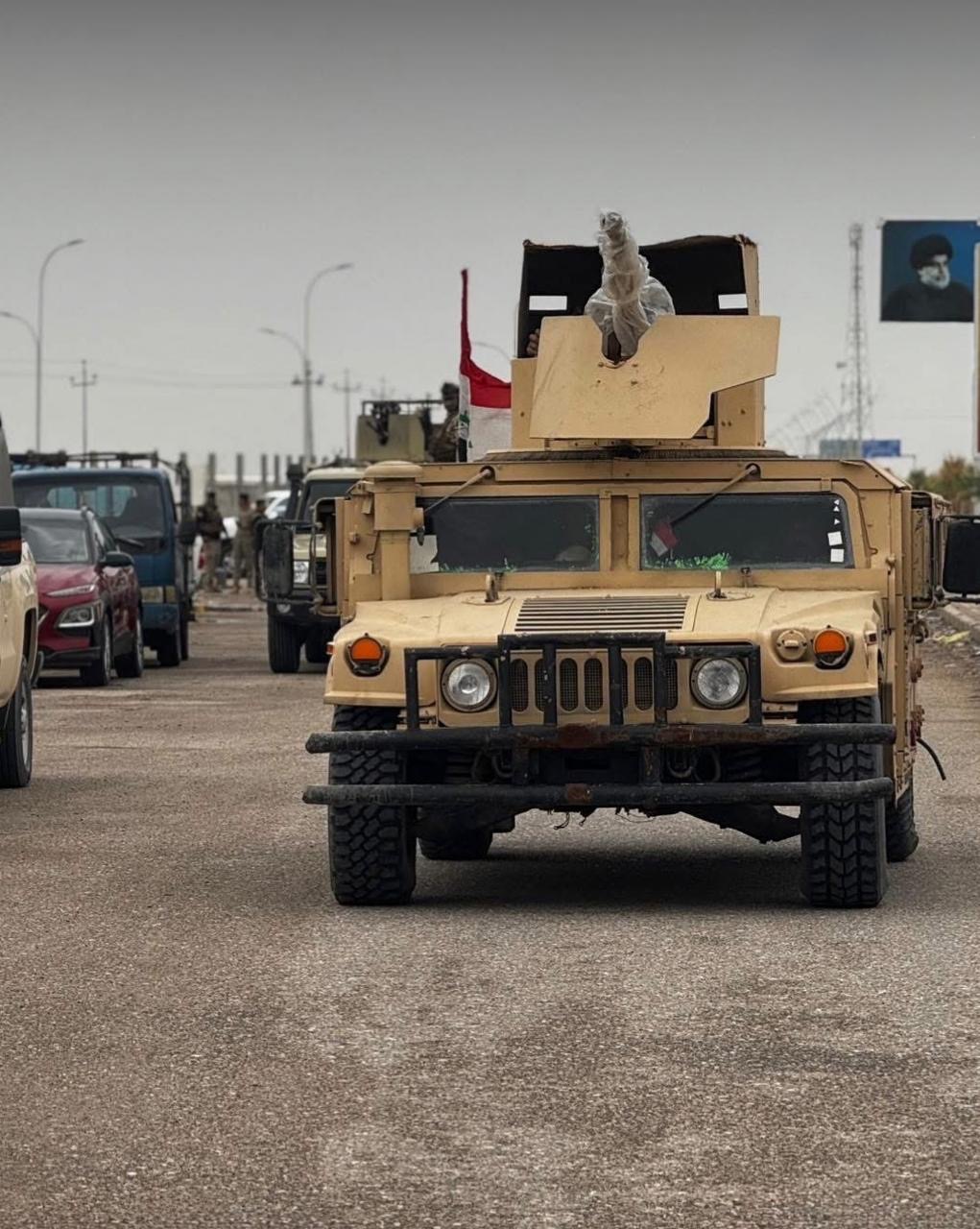 همرات الجيش تنتشر لتأمين منفذ الشلامجة